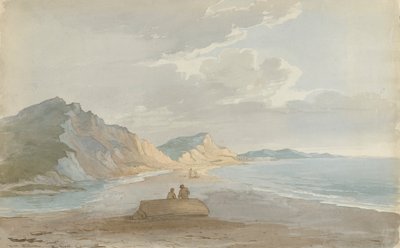 Stranden ved Charmouth av John Baverstock Knight
