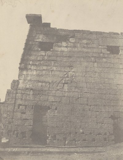 Louqsor, historiske skulpturer av pylonen (høyre massiv) av John Beasly Greene