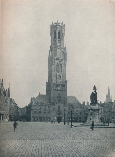 Markt og klokketårnet, Brugge, Belgia c1900 1914-1915 av John Benjamin Stone