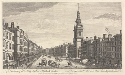 Church of St. Mary le Bow i Cheapside London av John Bowles