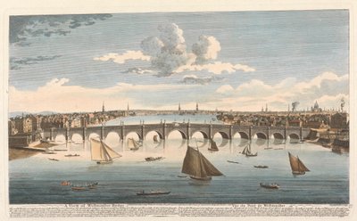 Utsikt over Westminster Bridge av John Boydell