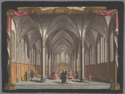 Utsikt over interiøret i Temple Church i London av John Boydell