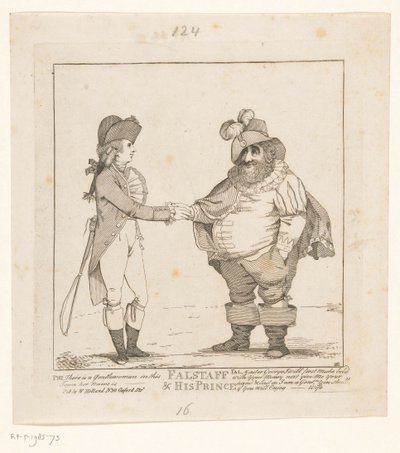 Fox og prinsen av Wales, 1783 Falstaff & hans prins (tittel på objekt) av John Boyne