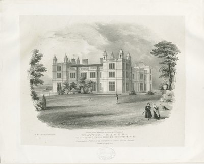 Drayton Bassett - "Drayton Manor": gravering av John Brandard