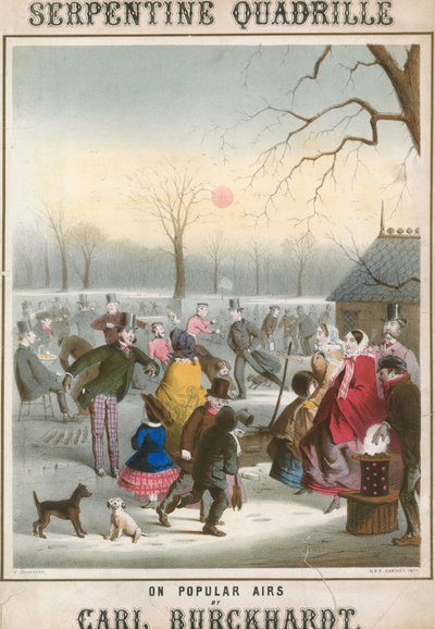 Musikalsk partitur for Serpentine Quadrille på populære utsendelser av Carl Burckhardt av John Brandard
