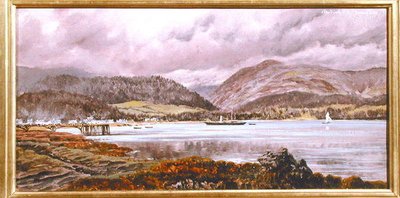 Brodick Pier, 20. august 1886 (olje på lerret) av John Brett