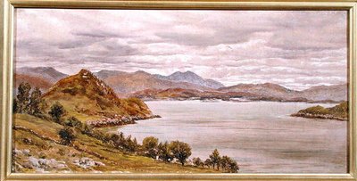 Looking Out of Loch Corrie, 27. august 1885 (olje på lerret) av John Brett