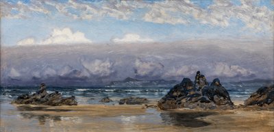 Newquay, Cornwall (Olje på lerret) av John Brett