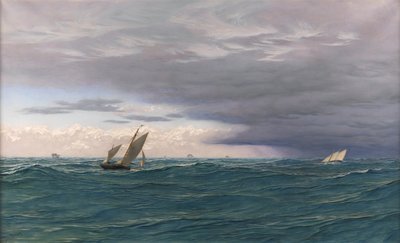 Yachts in a Seaway, Middelhavet, 1871 av John Brett