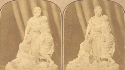 Et par tidlige stereografbilder av britiske statuer, 1850-1910-tallet av John Browning