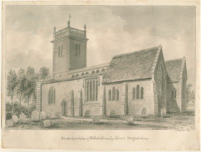 Abbots Bromley Church: sepia-tegning av John Buckler