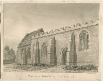 Abbots Bromley Church: sepia-tegning av John Buckler