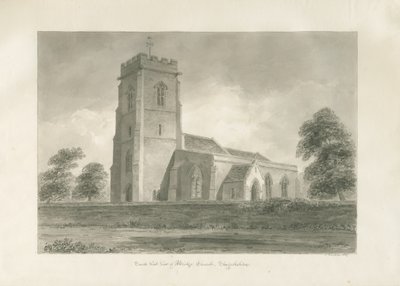 Aldridge Church: sepia-tegning av John Buckler