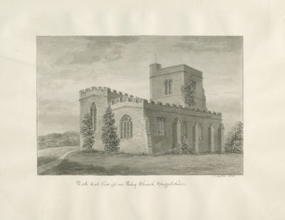 Arley Church: sepia-tegning, 1846 av John Buckler