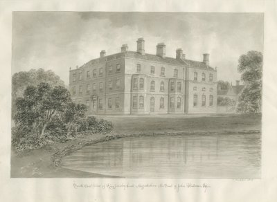 Biddulph - Knypersley Hall [ny] : sepia-tegning av John Buckler