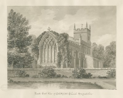 Blithfield Church: sepia-tegning av John Buckler