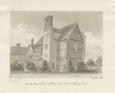 Boscobel House: sepia vask av John Buckler