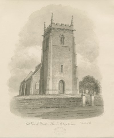 Bradley Church: sepia-tegning av John Buckler
