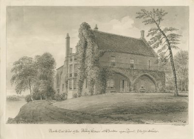 Burton-upon-Trent Abbey: sepia-tegning av John Buckler