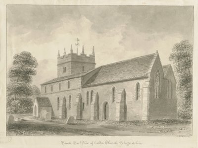 Colton Church: sepia-tegning, 1842 av John Buckler