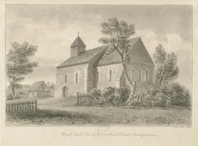 Coppenhall Church: sepia-tegning av John Buckler