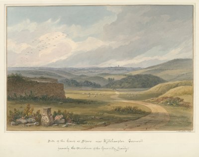 Cornwall - Kilkhampton - Huset i Stowe, 1827 av John Buckler