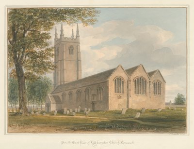 Cornwall - Kilkhampton Church, 1827 av John Buckler