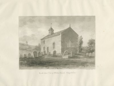 Elkstone Chapel: sepia-tegning av John Buckler