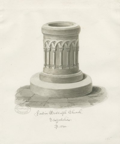 Font hos Biddulph av John Buckler