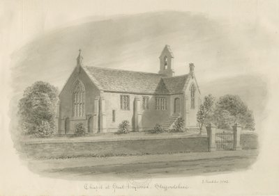 Great Haywood Chapel: sepia-tegning av John Buckler