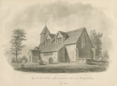 Hammerwich Church: sepia-tegning av John Buckler