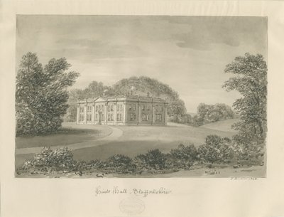 Hint Hall: sepia tegning av John Buckler