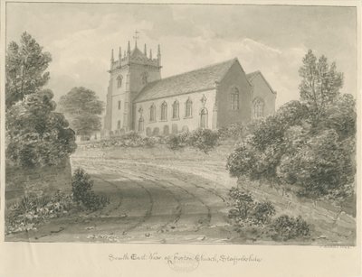 Horton kirke: sepia tegning av John Buckler