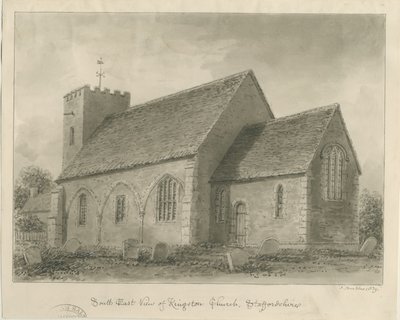 Kingstone Church: sepia-tegning av John Buckler