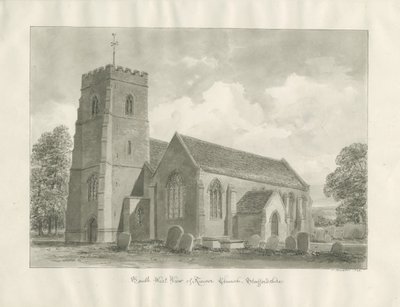 Kinver kirke: sepia tegning av John Buckler