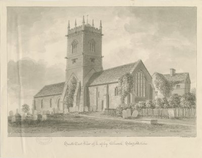 Lapley Church: sepia-tegning av John Buckler