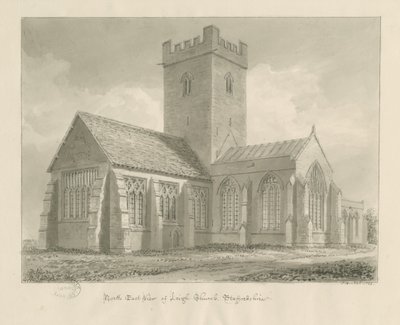 Leigh Church: sepia-tegning av John Buckler