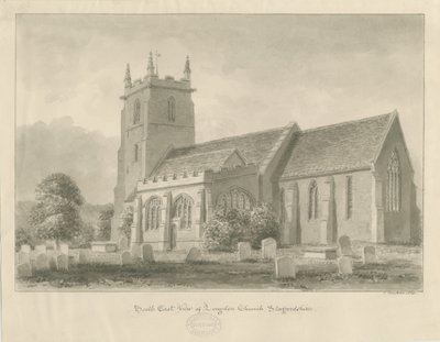 Longdon Church: sepia-tegning av John Buckler