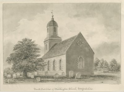 Marchington Church: sepia-tegning av John Buckler