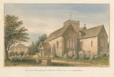 Oxfordshire - Shiplake Church and Parsonage House, 1830 av John Buckler