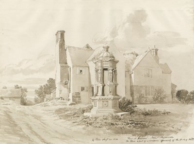 Patshull - Pepperhill: sepiavasktegning, 30. august 1820 av John Buckler