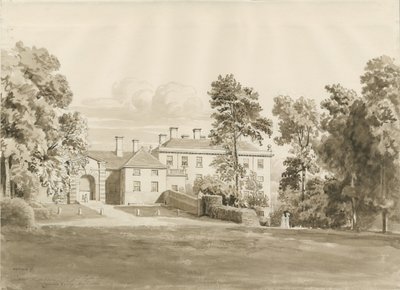 Patshull House: sepia vasketegning, august 1820 (tegning) av John Buckler