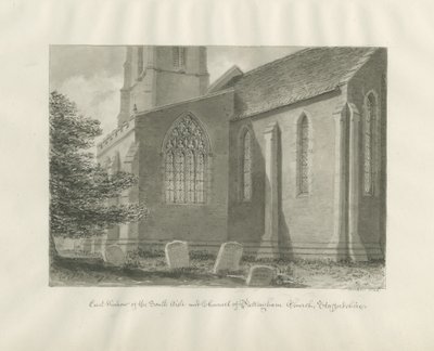 Pattingham Church - East Window: sepia-tegning, 1846 av John Buckler