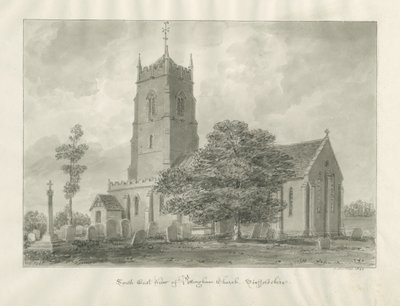 Pattingham Church: sepia-tegning av John Buckler