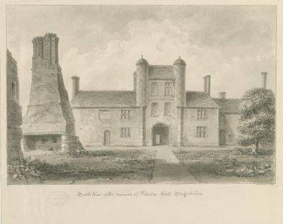 Pillaton Hall: sepia tegning av John Buckler