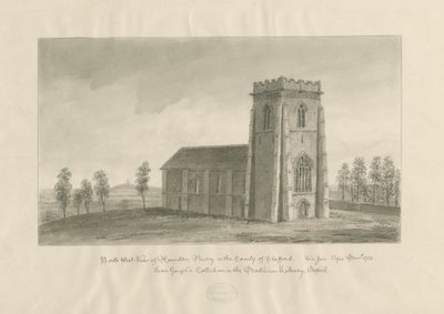 Ranton Abbey [Priory]: sepia-tegning, nd [1770-1851] (tegning) av John Buckler