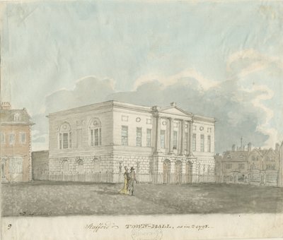 Stafford - Chetwynd House: sepia-tegning av John Buckler