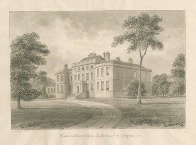 Thorpe Constantine Hall: sepia vasketegning, 1848 av John Buckler