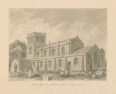Westmorland - Appleby kirke: sepia-tegning, 1800 av John Buckler