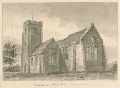 Wichnor kirke: sepia tegning av John Buckler